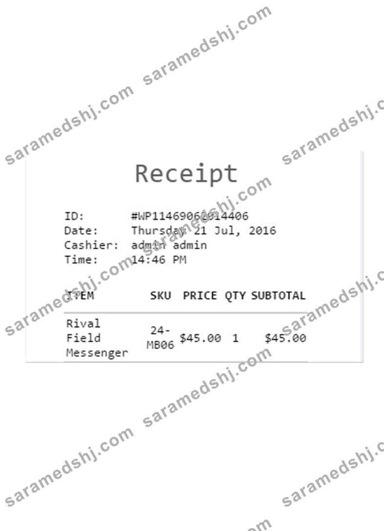 CASH RECEIPT template
